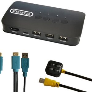 کی وی ام سوییچ 4 پورت HDMI دستی مدل HK-401