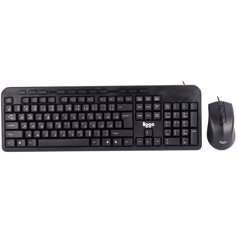 کیبورد و موس سیمدار برند LIGGO مدلMK606